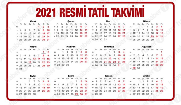 2021 Resmi Tatil Günleri | Ramazan ve Kurban Bayramı kaç gün tatil olacak?