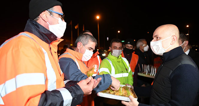 Bakan Karaismailoğlu, yeni yıla Bolu Dağı’nda girdi
