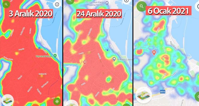 Samsun’da kırmızı bölge neredeyse kalmadı