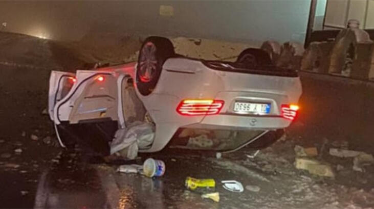 Kontrolden çıkan araç takla attı: 1 ölü, 2 yaralı