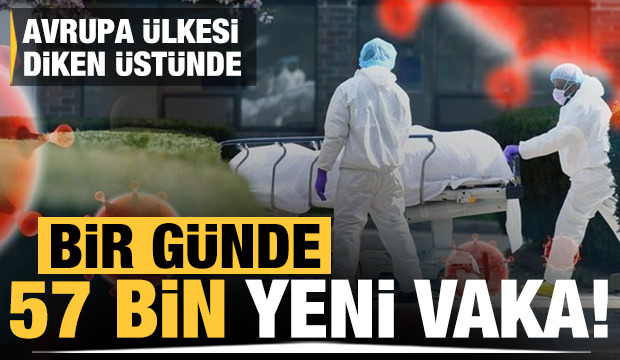 Avrupa ülkesi diken üstünde: Bir günde 57 bin yeni korona vakası!