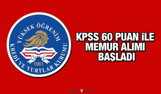 KYK en az 60 KPSS puan ile 500 memur alımı! 2021 Başvuruları başladı mı?