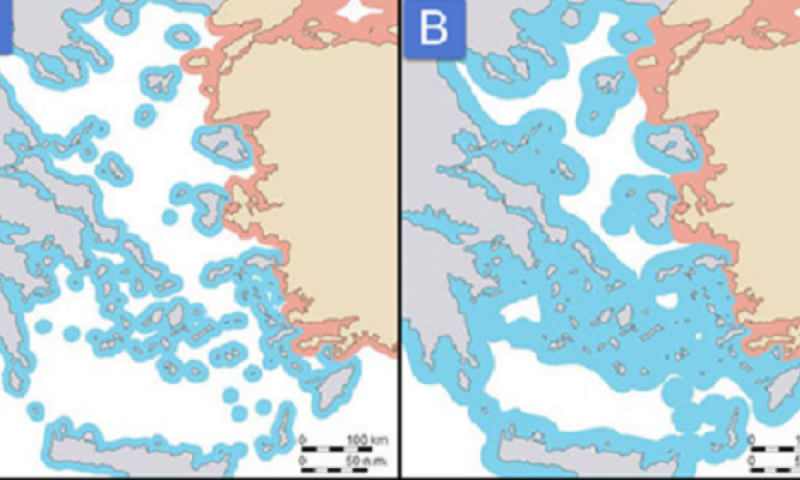 Gazete, Yunan adalarının 6 ve 12 millik karasularının haritasını paylaştı