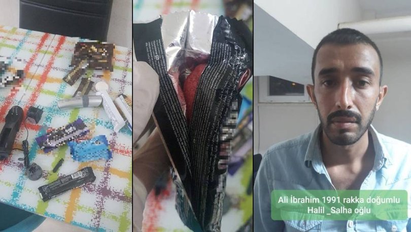 Kek, çikolata ve şarj aletine gizlediği patlayıcı ile yakalandı