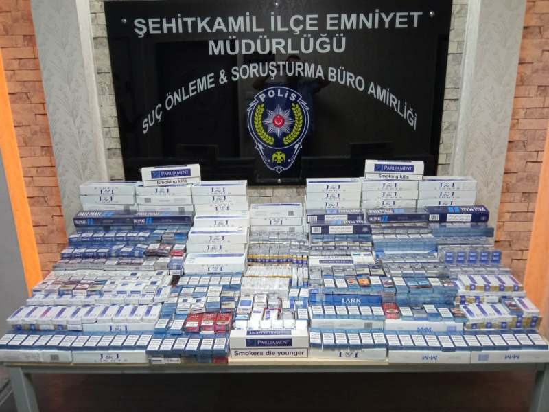 Gaziantep’te 2 bin 866 paket gümrük kaçağı sigara ele geçirildi