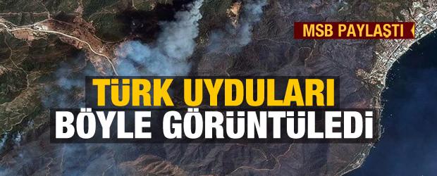 Türk uyduları Manavgat ve Marmaris'teki orman yangınlarını uzaydan görüntüledi