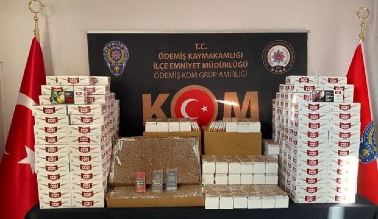 İzmir’de binlerce makaron ele geçirildi