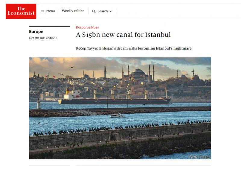 The Economist'in Kanal İstanbul hadsizliği: Erdoğan'ın rüyası İstanbul'un kabusu olabilir