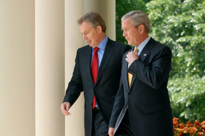 Tony Blair, George Bush'la