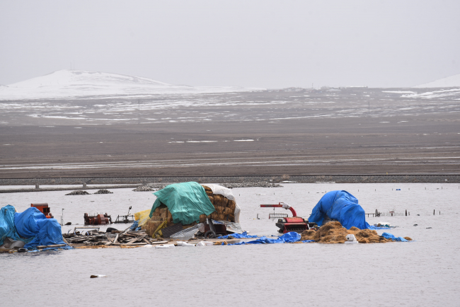 Kars'ta kar hızlı eridi: 10 evi su bastı