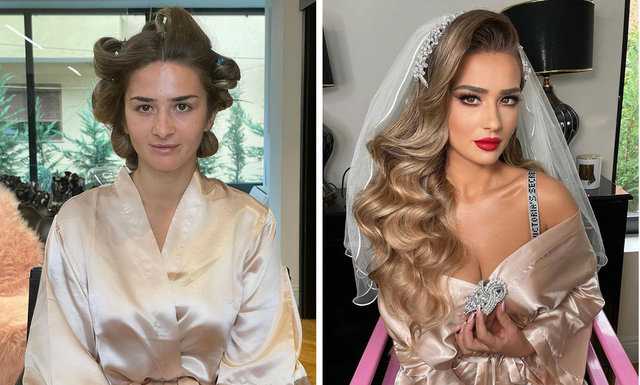 Makyajla değişen bu gelinler damatları bile şaşkına çevirir!