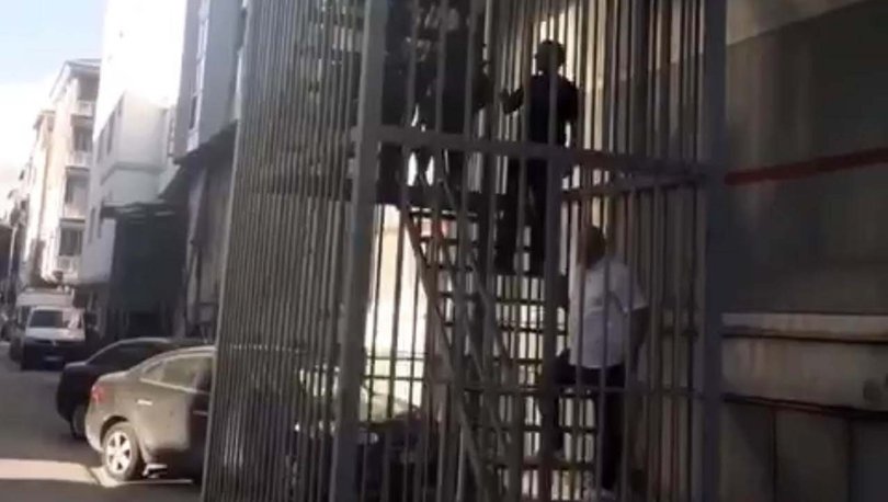 Esenyurt’ta korku dolu anlar! Alevlerden kaçan işçiler yangın merdiveninde mahsur kaldı