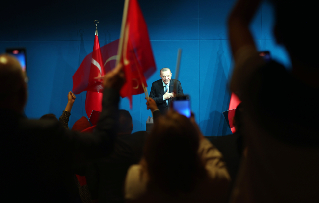 Cumhurbaşkanı Erdoğan ABD'deki Türk vatandaşlarıyla bir araya geldi